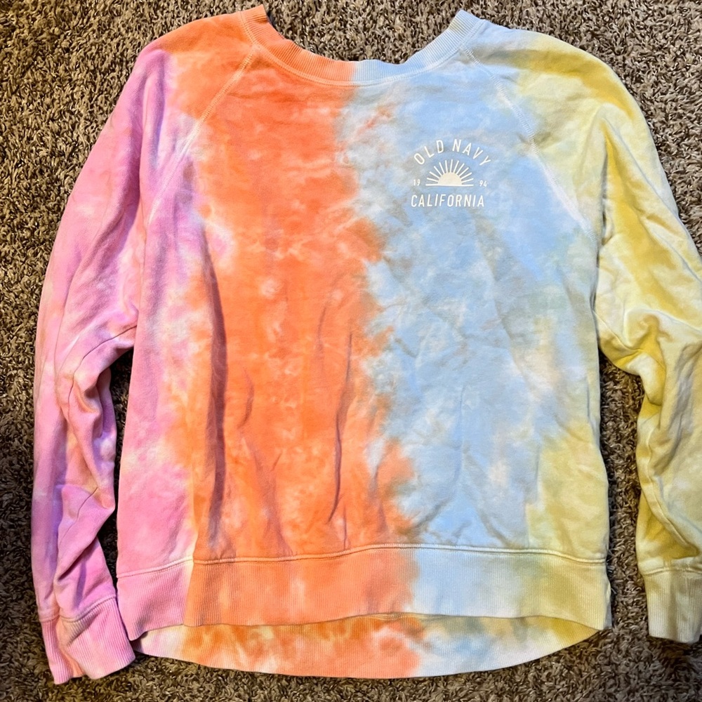 Tie dye old navy long sleeve tee